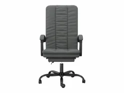 Clicnbuy Silla de oficina reclinable de tela oscuro Gris