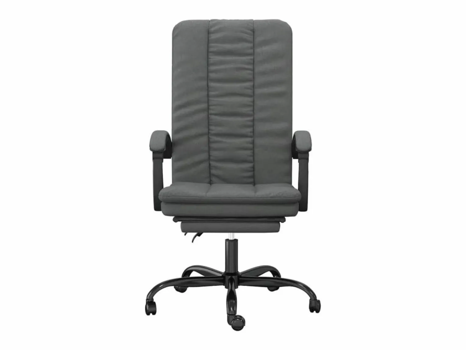 Clicnbuy Silla de oficina reclinable de tela oscuro Gris