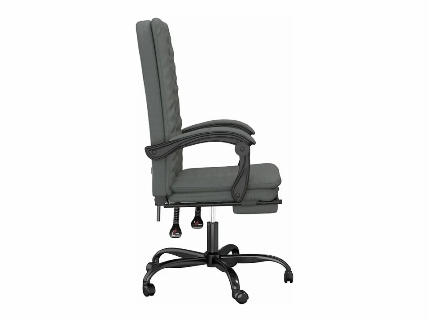 Clicnbuy Silla de oficina reclinable de tela oscuro Gris