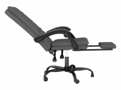 Clicnbuy Silla de oficina reclinable de tela oscuro Gris