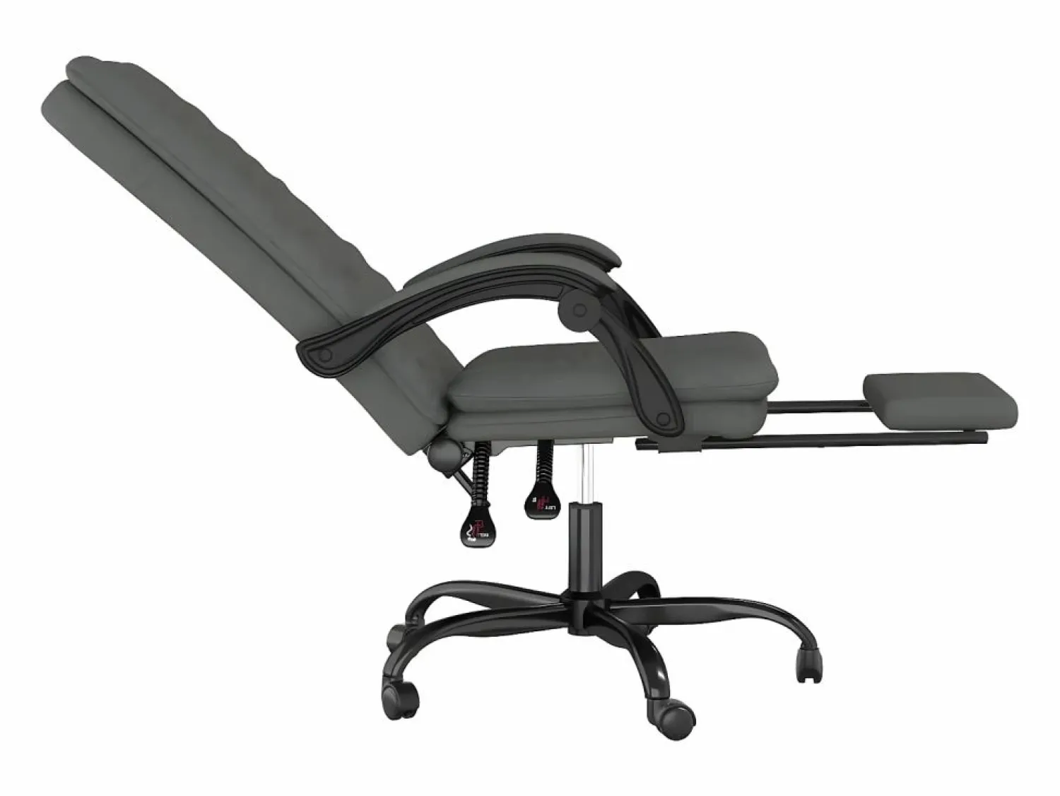 Clicnbuy Silla de oficina reclinable de tela oscuro Gris