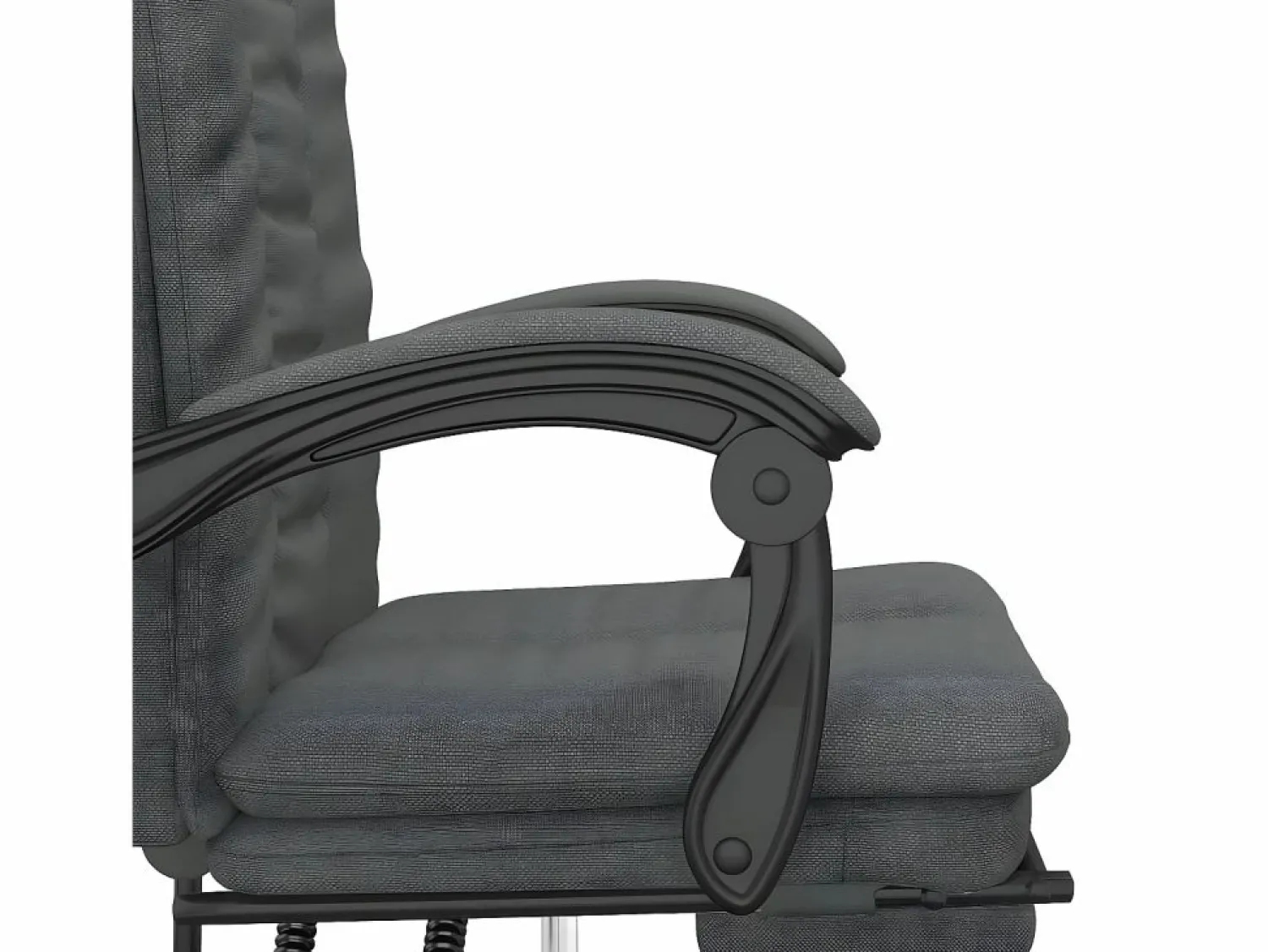 Clicnbuy Silla de oficina reclinable de tela oscuro Gris