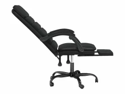 Hot Clicnbuy Silla de oficina reclinable masaje cuero sintético Negro