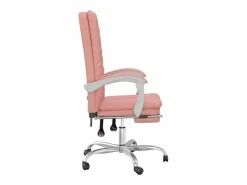 Clicnbuy Silla de oficina reclinable cuero sintético