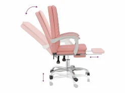 Clicnbuy Silla de oficina reclinable cuero sintético