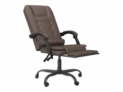 Best Silla de oficina reclinable masaje cuero sintético marrón Silla De Oficina
