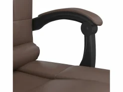 Best Silla de oficina reclinable masaje cuero sintético marrón Silla De Oficina
