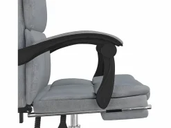 Clicnbuy Silla de oficina reclinable de tela claro