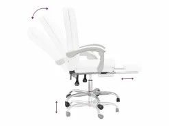 Clicnbuy Silla de oficina reclinable cuero sintético