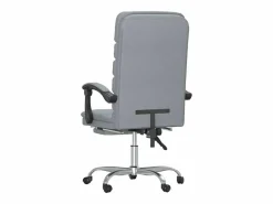Outlet Silla de oficina reclinable con masaje de tela claro Silla De Oficina