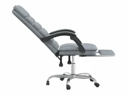 Outlet Silla de oficina reclinable con masaje de tela claro Silla De Oficina