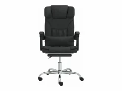 Clicnbuy Silla de oficina reclinable masaje cuero sintético