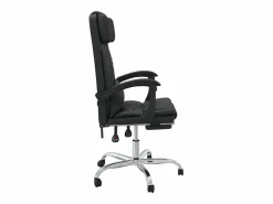 Clicnbuy Silla de oficina reclinable masaje cuero sintético