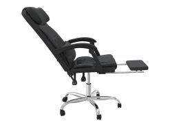Clicnbuy Silla de oficina reclinable masaje cuero sintético