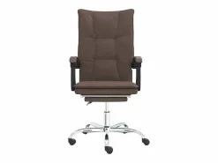 Sale Clicnbuy Silla de oficina reclinable cuero sintético marrón Marru00f3n