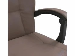 Sale Clicnbuy Silla de oficina reclinable cuero sintético marrón Marru00f3n