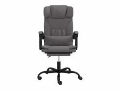 Clearance Clicnbuy Silla de oficina reclinable cuero sintético Gris