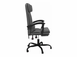 Clearance Clicnbuy Silla de oficina reclinable cuero sintético Gris