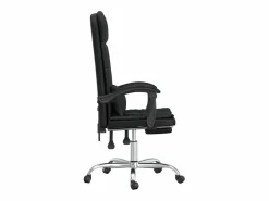 Sale Clicnbuy Silla de oficina reclinable masaje cuero sintético Negro