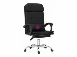 Sale Clicnbuy Silla de oficina reclinable masaje cuero sintético Negro
