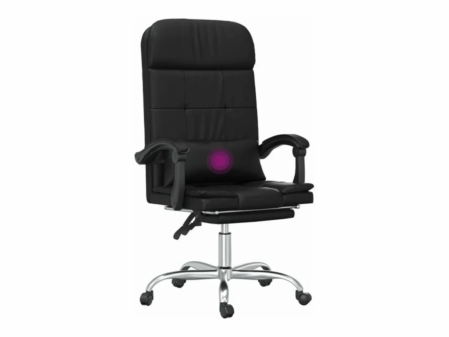 Sale Clicnbuy Silla de oficina reclinable masaje cuero sintético Negro