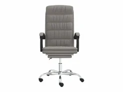 Discount Silla de oficina reclinable de tela gris taupé Silla De Oficina