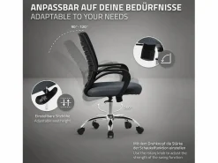 Sale ML-DESIGN Silla de oficina Silla de escritorio ergonómica Silla de ordenador Silla de jueg Gris
