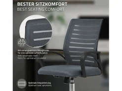 Sale ML-DESIGN Silla de oficina Silla de escritorio ergonómica Silla de ordenador Silla de jueg Gris