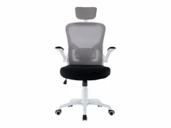 Best Silla de oficina Silla ergonómica Soporte lumbar con reposabrazos y reposacabezas oscilante, y gris - ZIK Silla De Oficina