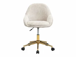 Hot Vente-unique Silla de oficina tela color y dorada altura regulable - NAODY Beige