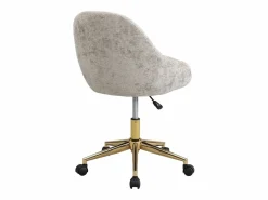Hot Vente-unique Silla de oficina tela color y dorada altura regulable - NAODY Beige
