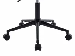 Vente-unique Silla de oficina tela de bucle y metal blanco y negro altura ajustable - JELSA