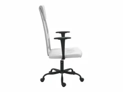 Clearance Silla de oficina tela de malla y cuero sintético blanca Silla De Escritorio