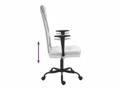 Clearance Silla de oficina tela de malla y cuero sintético blanca Silla De Escritorio