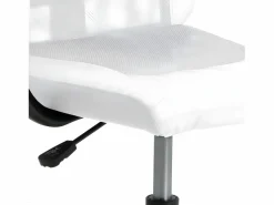Clearance Silla de oficina tela de malla y cuero sintético blanca Silla De Escritorio