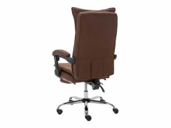 vidaxl Silla de oficina tela marrón Marru00f3n