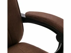 vidaxl Silla de oficina tela marrón Marru00f3n
