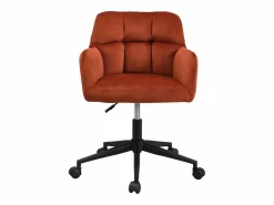 Vente-unique Silla de oficina terciopelo y negro altura regulable - PEGA de Pascal Morabito