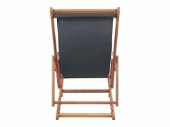 Hot Silla de playa plegable de tela y estructura de madera ES48895 Tumbona