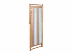 Silla de playa plegable estructura madera y tela ES70846