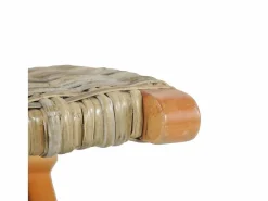 Online Silla de ratán kubu natural y madera maciza de caoba Sillón De Mimbre
