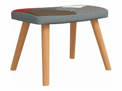 Sale Silla de relajación con reposapiés tela patchwork Sillón