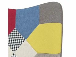 Sale Silla de relajación con reposapiés tela patchwork Sillón