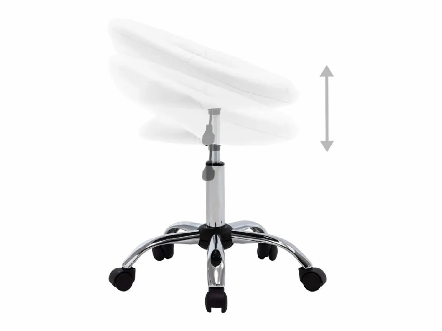 Silla de trabajo con ruedas cuero sintético ES47120