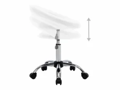 Clicnbuy Silla de trabajo con ruedas cuero sintético