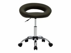 Online Clicnbuy Silla de trabajo con ruedas cuero sintético marrón Marru00f3n