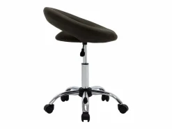 Online Clicnbuy Silla de trabajo con ruedas cuero sintético marrón Marru00f3n