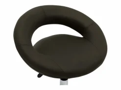 Online Clicnbuy Silla de trabajo con ruedas cuero sintético marrón Marru00f3n
