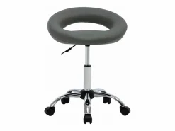 Clicnbuy Silla de trabajo con ruedas cuero sintético