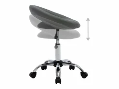 Clicnbuy Silla de trabajo con ruedas cuero sintético